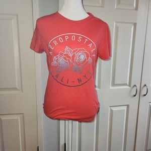 Women's Pink Aeropostale Short Sleeve Shirt Size Large